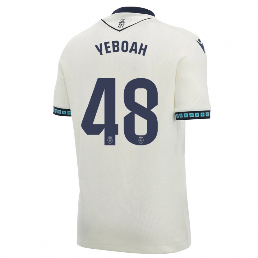 Danxen Børn Rockson Yeboah #48 Hvid Sort Lys Himmelblå Udebane Spillertrøjer 2026/27 Trøje T-Shirt