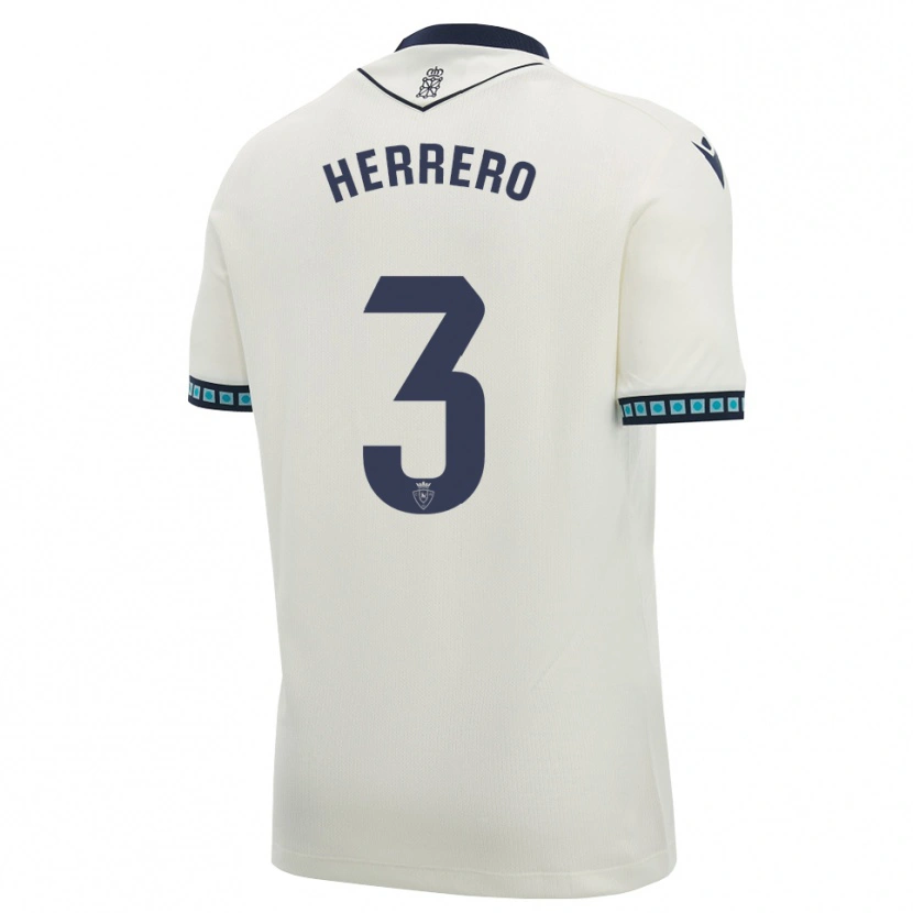Danxen Børn Toni Herrero #3 Hvid Sort Lys Himmelblå Udebane Spillertrøjer 2026/27 Trøje T-Shirt