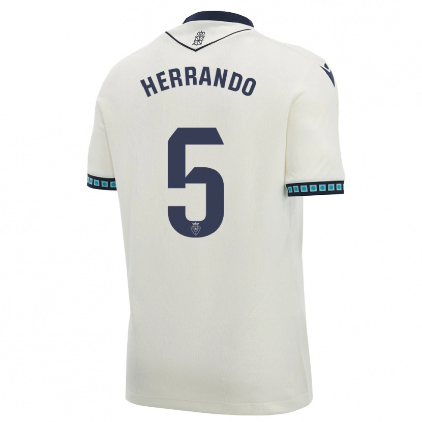 Danxen Børn Jorge Herrando #5 Hvid Sort Lys Himmelblå Udebane Spillertrøjer 2026/27 Trøje T-Shirt