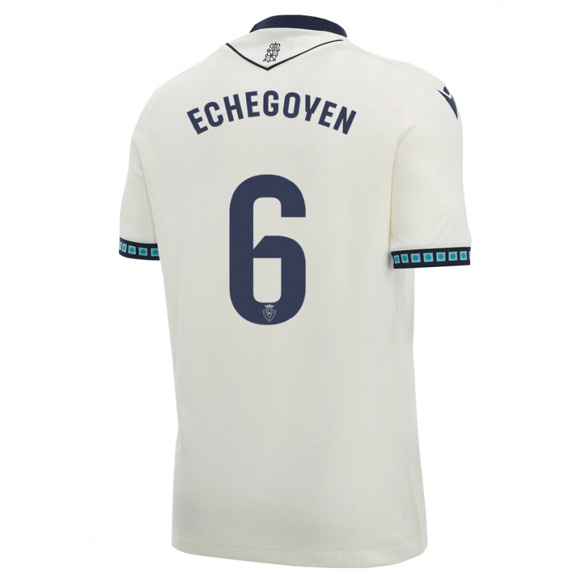 Danxen Børn Mauro Echegoyen #6 Hvid Sort Lys Himmelblå Udebane Spillertrøjer 2026/27 Trøje T-Shirt