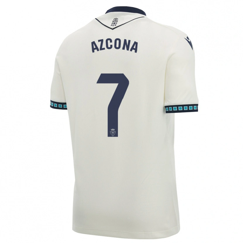 Danxen Børn Rubén Azcona #7 Hvid Sort Lys Himmelblå Udebane Spillertrøjer 2026/27 Trøje T-Shirt