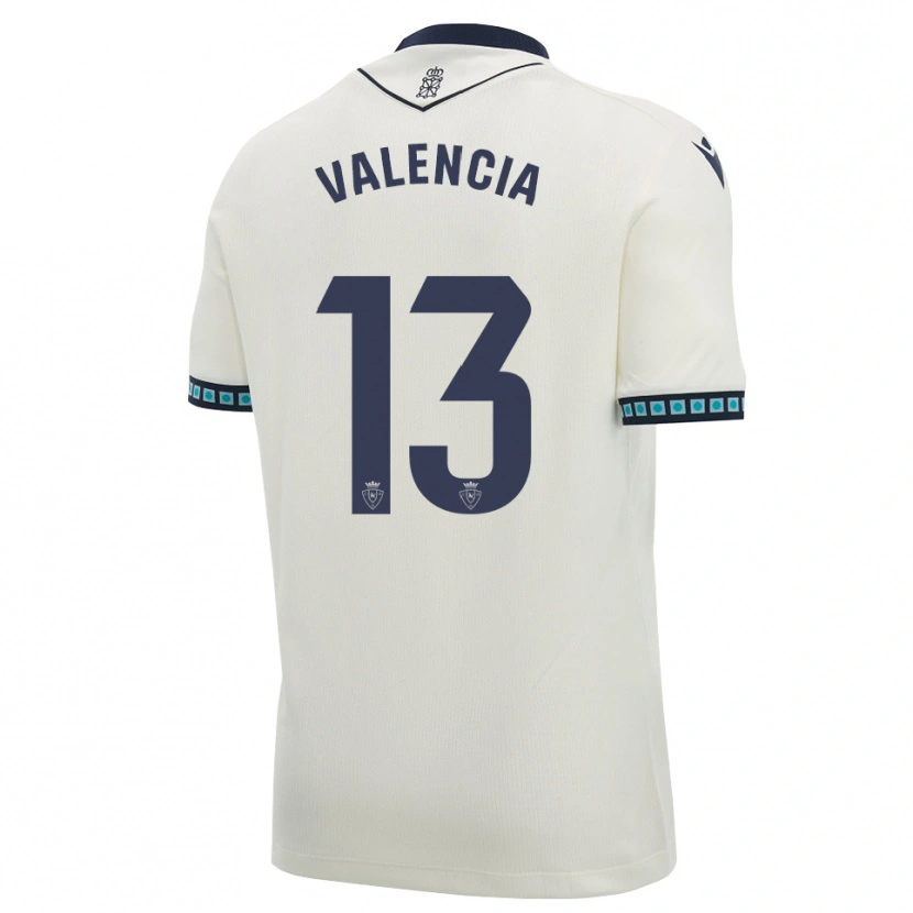 Danxen Børn Pablo Valencia #13 Hvid Sort Lys Himmelblå Udebane Spillertrøjer 2026/27 Trøje T-Shirt