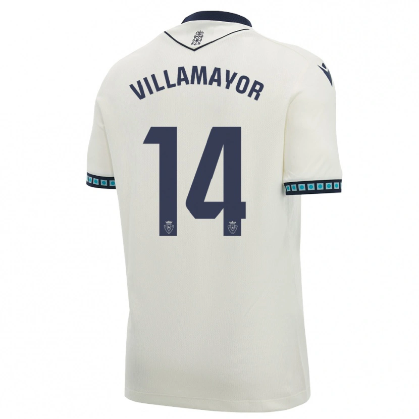 Danxen Børn Yoel Villamayor #14 Hvid Sort Lys Himmelblå Udebane Spillertrøjer 2026/27 Trøje T-Shirt