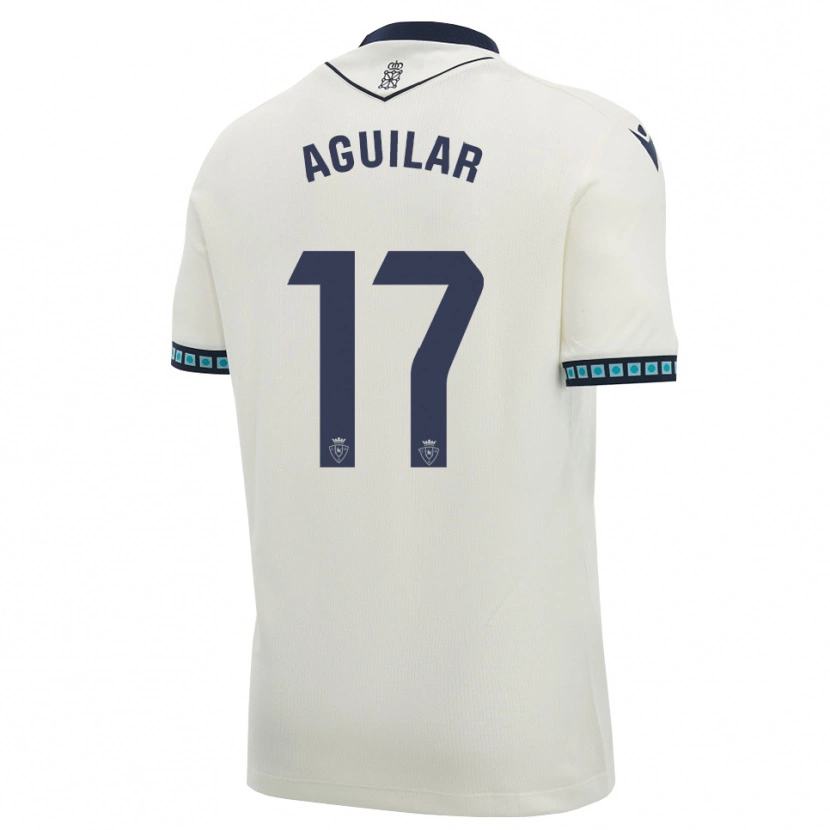 Danxen Børn Eneko Aguilar #17 Hvid Sort Lys Himmelblå Udebane Spillertrøjer 2026/27 Trøje T-Shirt