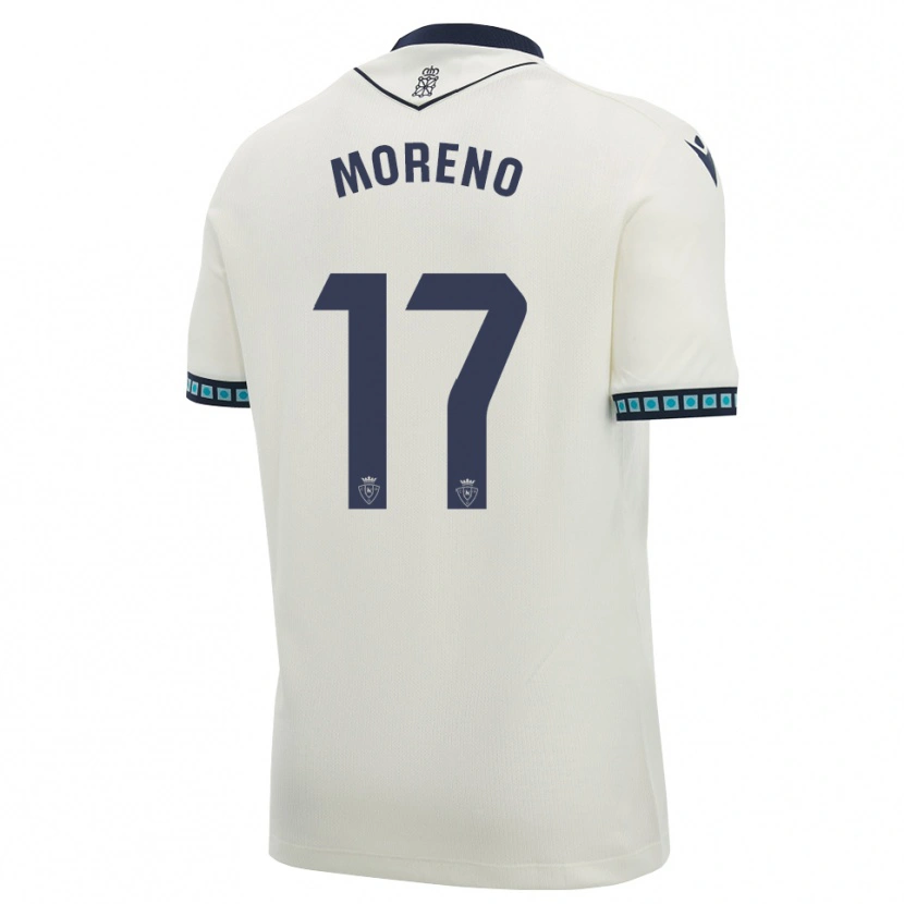 Danxen Børn Pablo Moreno #17 Hvid Sort Lys Himmelblå Udebane Spillertrøjer 2026/27 Trøje T-Shirt