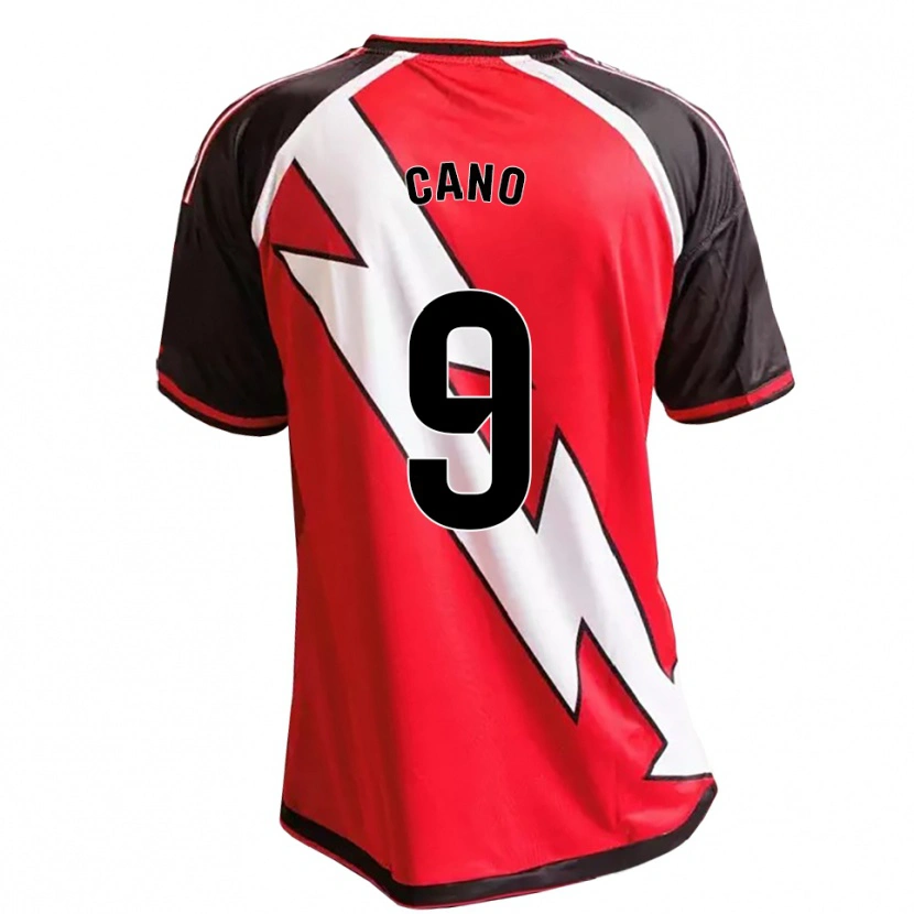 Danxen Børn Joselu Cano #9 Rød Sort Hvid Udebane Spillertrøjer 2026/27 Trøje T-Shirt