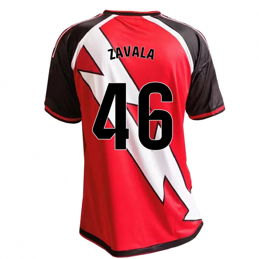 Danxen Børn Andrés Zavala #46 Rød Sort Hvid Udebane Spillertrøjer 2026/27 Trøje T-Shirt