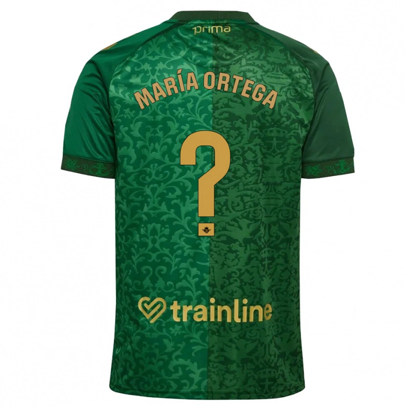 Danxen Børn José María Ortega #0 Skovgrøn Mørk Gyldenrod Udebane Spillertrøjer 2026/27 Trøje T-Shirt