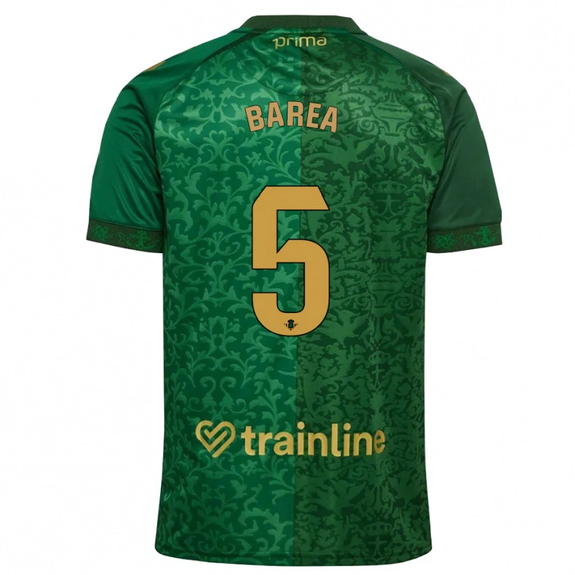 Danxen Børn Ismael Barea #5 Skovgrøn Mørk Gyldenrod Udebane Spillertrøjer 2026/27 Trøje T-Shirt