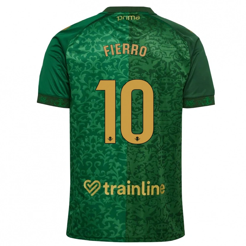 Danxen Børn Enzo Fierro #10 Skovgrøn Mørk Gyldenrod Udebane Spillertrøjer 2026/27 Trøje T-Shirt
