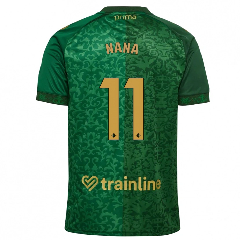 Danxen Børn Nuria Ligero Fernández #11 Skovgrøn Mørk Gyldenrod Udebane Spillertrøjer 2026/27 Trøje T-Shirt