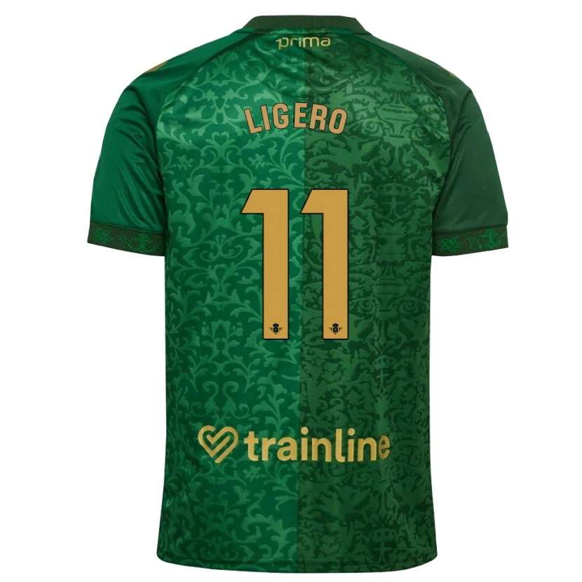 Danxen Børn Nuria Ligero #11 Skovgrøn Mørk Gyldenrod Udebane Spillertrøjer 2026/27 Trøje T-Shirt