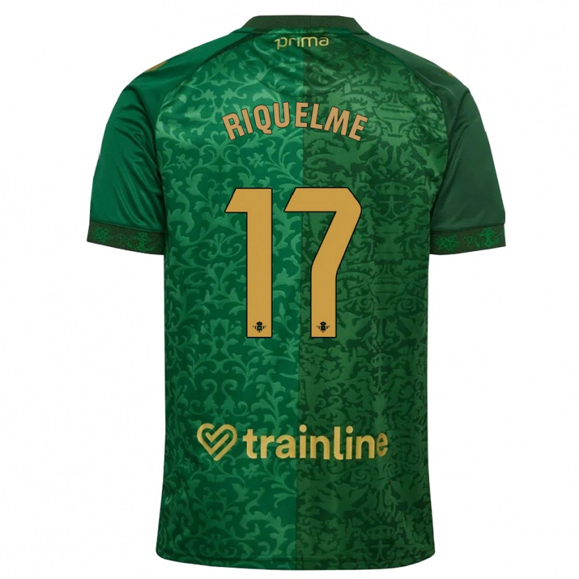 Danxen Børn Rodrigo Riquelme #17 Skovgrøn Mørk Gyldenrod Udebane Spillertrøjer 2026/27 Trøje T-Shirt