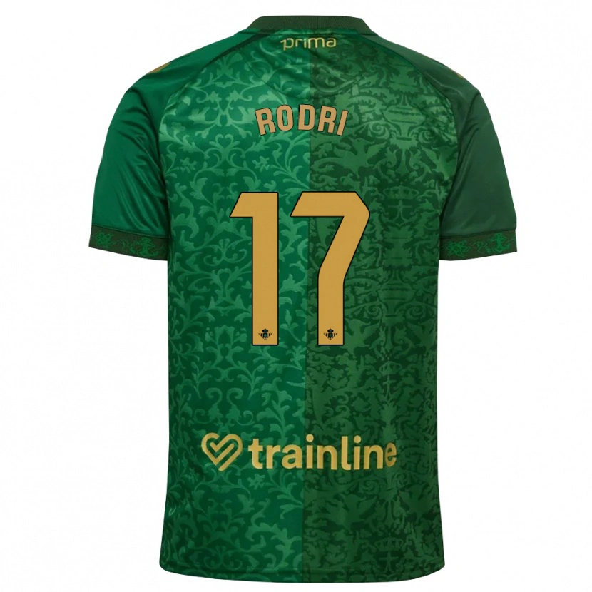 Danxen Børn Rodri Sanchez #17 Skovgrøn Mørk Gyldenrod Udebane Spillertrøjer 2026/27 Trøje T-Shirt