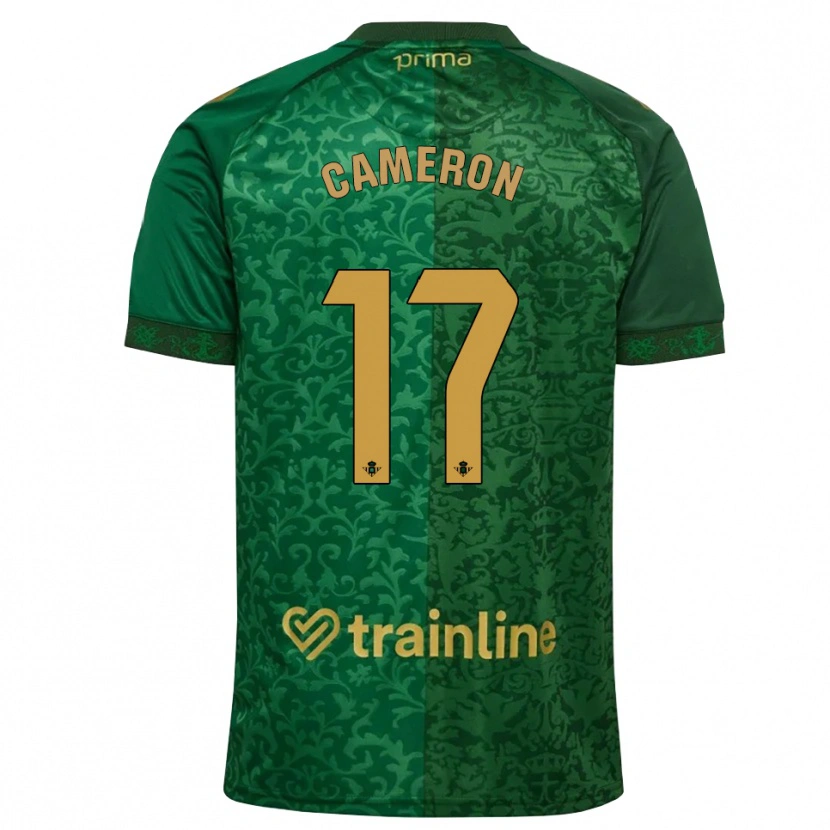 Danxen Børn Tiffany Cameron #17 Skovgrøn Mørk Gyldenrod Udebane Spillertrøjer 2026/27 Trøje T-Shirt