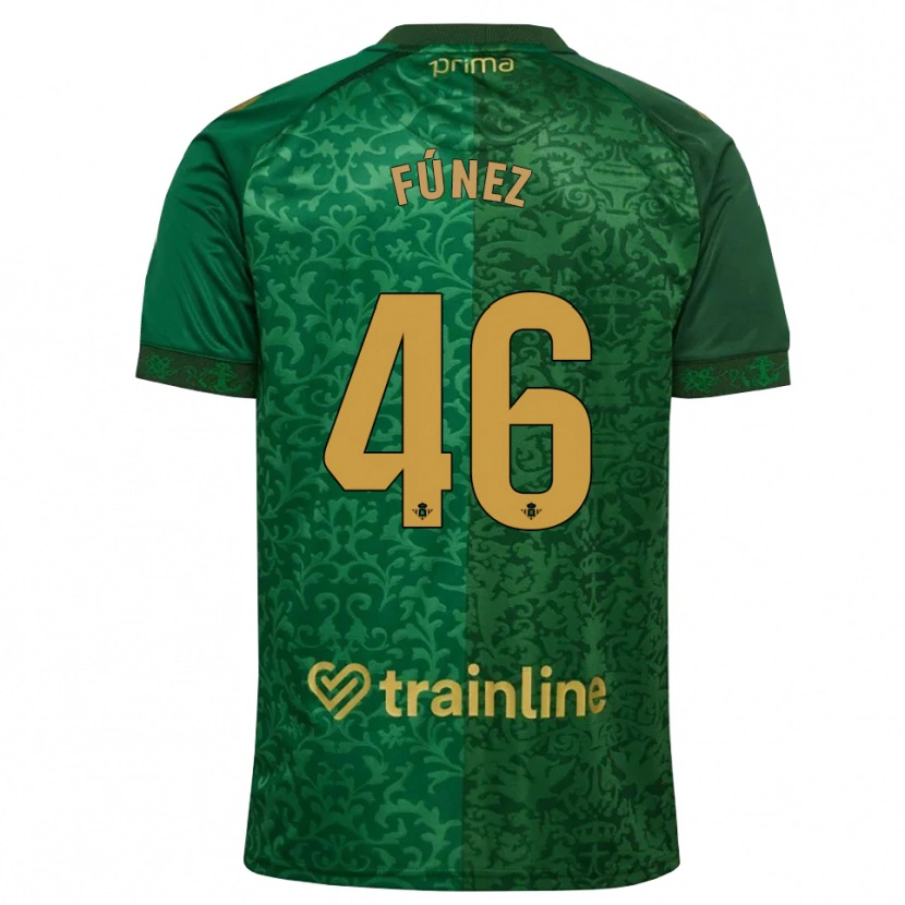 Danxen Børn Rica Fúnez #46 Skovgrøn Mørk Gyldenrod Udebane Spillertrøjer 2026/27 Trøje T-Shirt