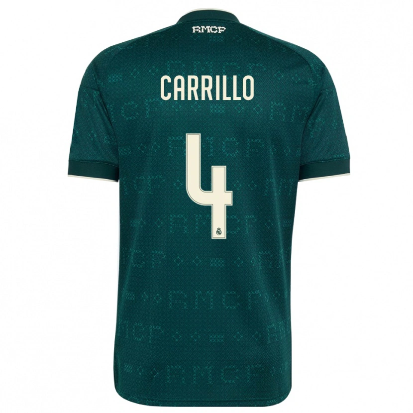 Danxen Børn Alvaro Carrillo #4 Mørk Skifergrå Hvid Udebane Spillertrøjer 2026/27 Trøje T-Shirt