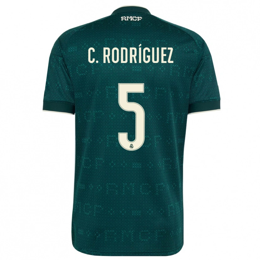 Danxen Børn Carlos Rodríguez #5 Mørk Skifergrå Hvid Udebane Spillertrøjer 2026/27 Trøje T-Shirt