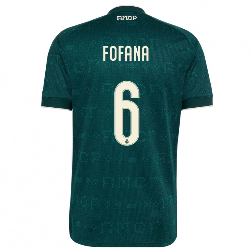 Danxen Børn Cherif Fofana #6 Mørk Skifergrå Hvid Udebane Spillertrøjer 2026/27 Trøje T-Shirt
