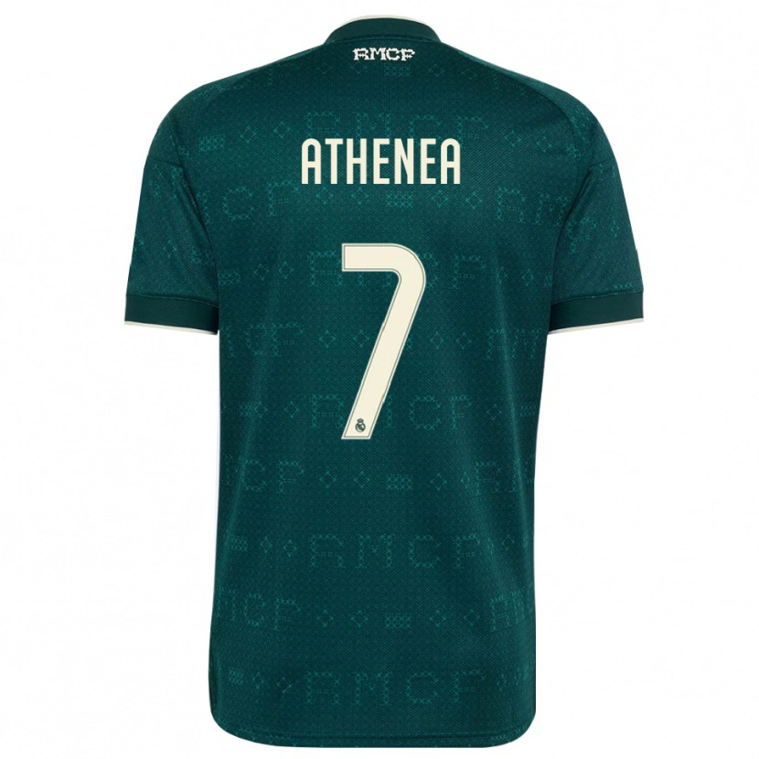 Danxen Børn Athenea Del Castillo #7 Mørk Skifergrå Hvid Udebane Spillertrøjer 2026/27 Trøje T-Shirt