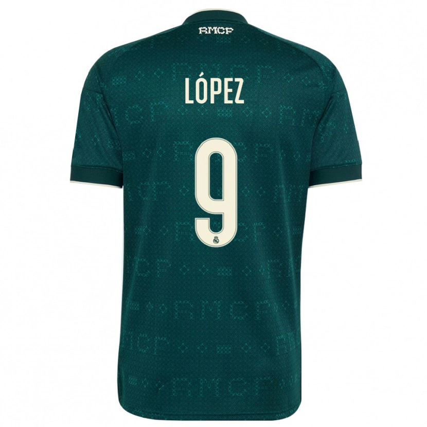 Danxen Børn Mikel López #9 Mørk Skifergrå Hvid Udebane Spillertrøjer 2026/27 Trøje T-Shirt