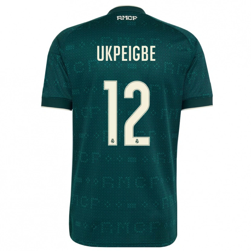 Danxen Børn Melvin Ukpeigbe #12 Mørk Skifergrå Hvid Udebane Spillertrøjer 2026/27 Trøje T-Shirt