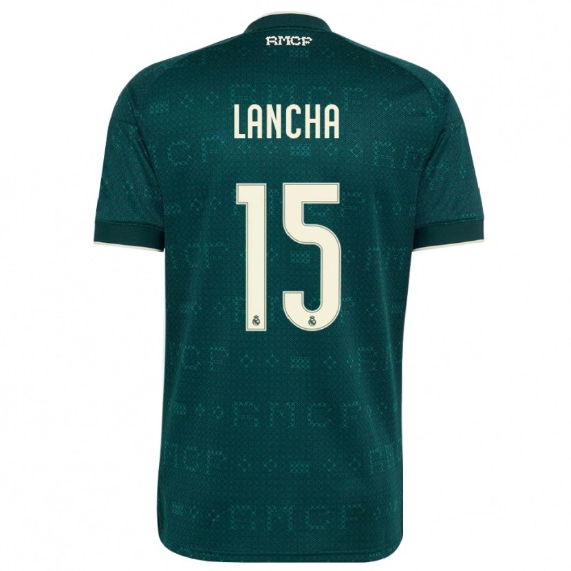 Danxen Børn Yeray Lancha #15 Mørk Skifergrå Hvid Udebane Spillertrøjer 2026/27 Trøje T-Shirt