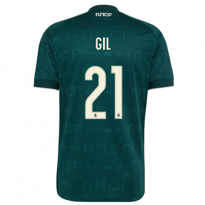 Danxen Børn Iker Gil #21 Mørk Skifergrå Hvid Udebane Spillertrøjer 2026/27 Trøje T-Shirt