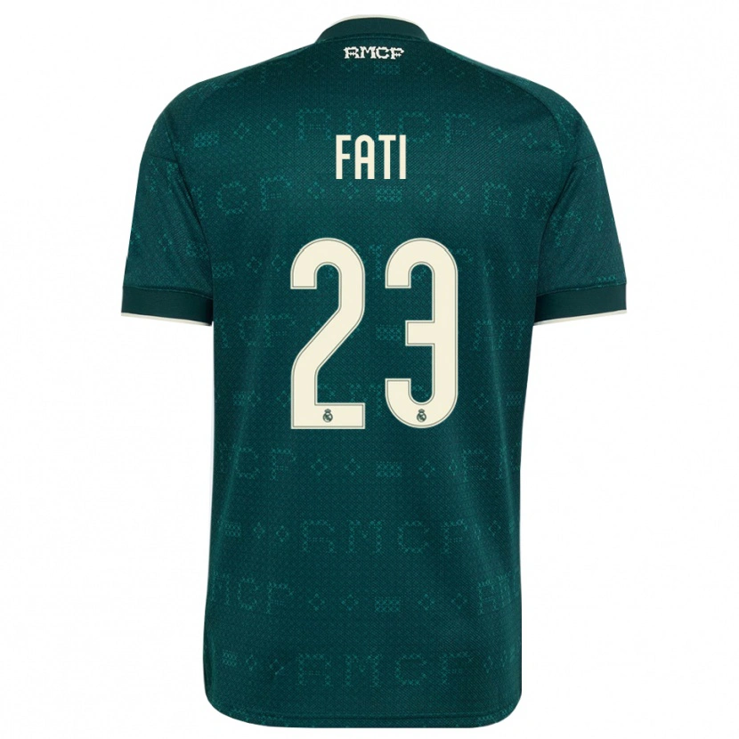 Danxen Børn Lamini Fati #23 Mørk Skifergrå Hvid Udebane Spillertrøjer 2026/27 Trøje T-Shirt