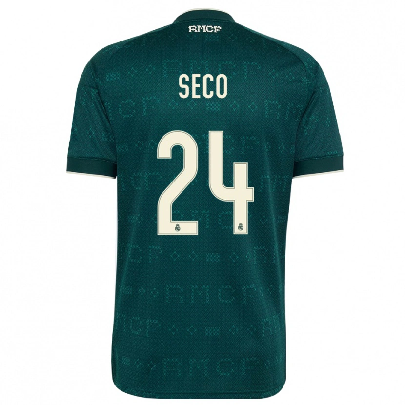 Danxen Børn Ferran Seco #24 Mørk Skifergrå Hvid Udebane Spillertrøjer 2026/27 Trøje T-Shirt