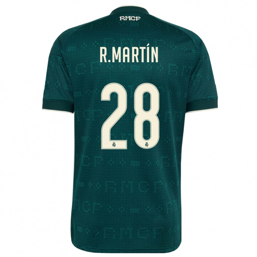 Danxen Børn Roberto Martín #28 Mørk Skifergrå Hvid Udebane Spillertrøjer 2026/27 Trøje T-Shirt
