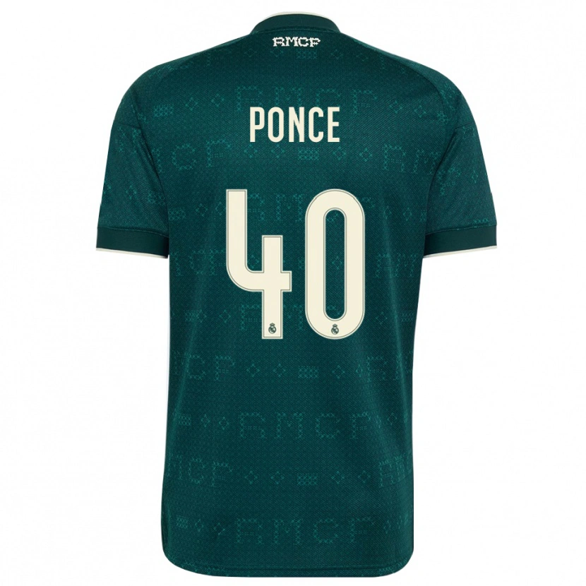 Danxen Børn Guille Ponce #40 Mørk Skifergrå Hvid Udebane Spillertrøjer 2026/27 Trøje T-Shirt