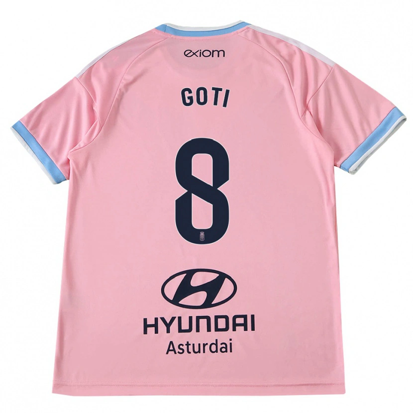 Danxen Børn Mikel Goti #8 Kornblomstblå Pink Udebane Spillertrøjer 2026/27 Trøje T-Shirt