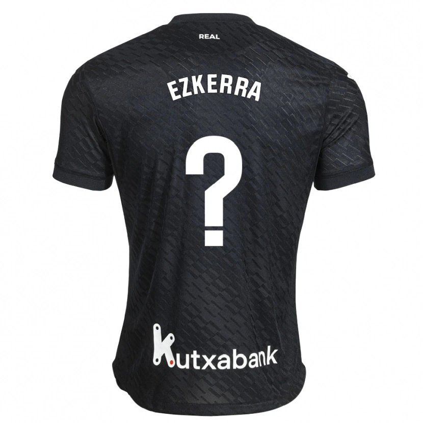 Danxen Børn Naier Ezkerra #0 Sort Hvid Udebane Spillertrøjer 2026/27 Trøje T-Shirt