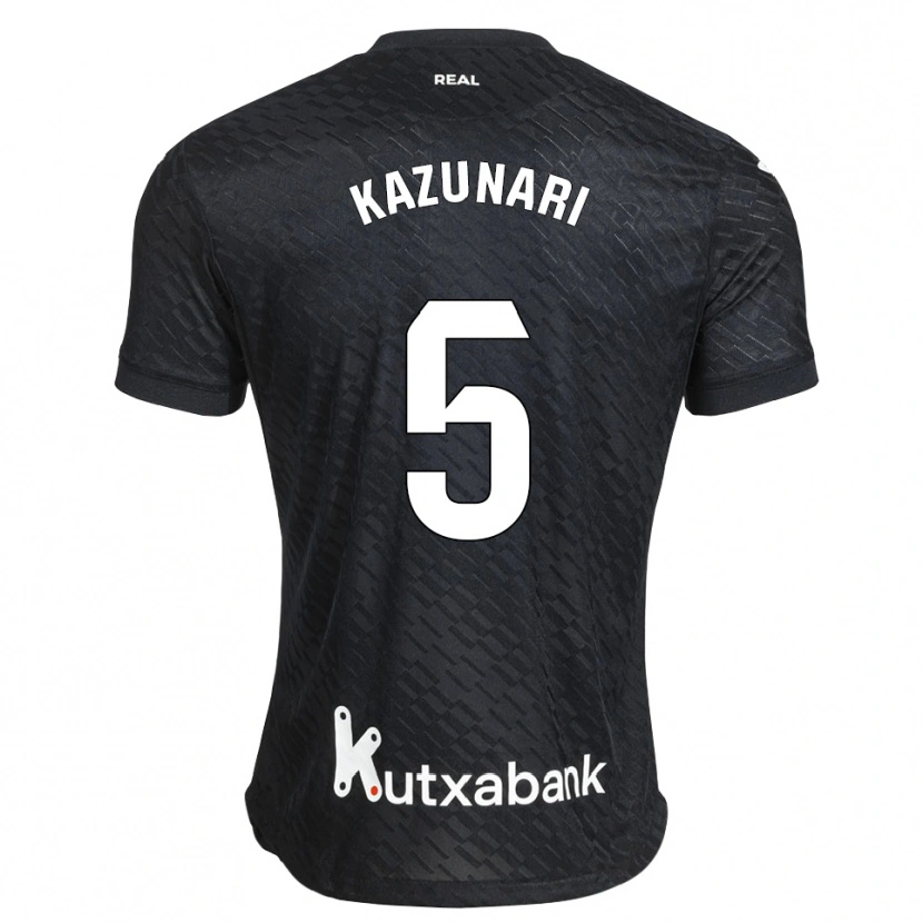 Danxen Børn Kazunari Kita #5 Sort Hvid Udebane Spillertrøjer 2026/27 Trøje T-Shirt