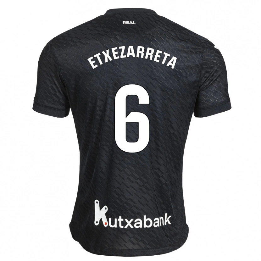 Danxen Børn Ane Etxezarreta Aierbe #6 Sort Hvid Udebane Spillertrøjer 2026/27 Trøje T-Shirt