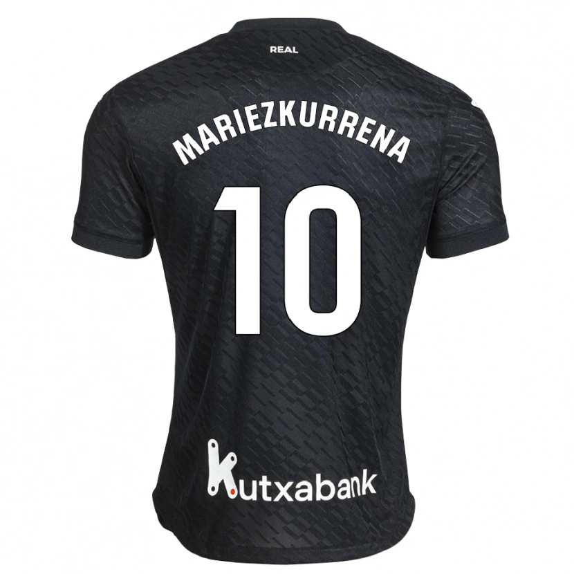 Danxen Børn Arkaitz Mariezkurrena #10 Sort Hvid Udebane Spillertrøjer 2026/27 Trøje T-Shirt