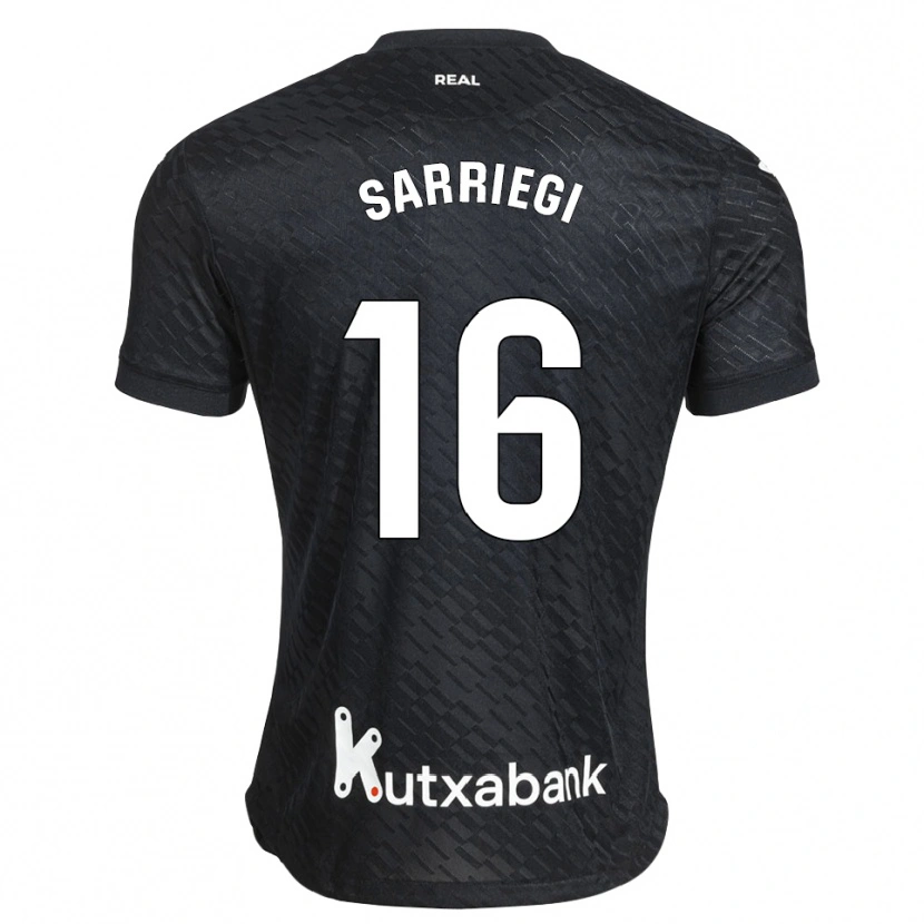 Danxen Børn Nora Sarriegi #16 Sort Hvid Udebane Spillertrøjer 2026/27 Trøje T-Shirt