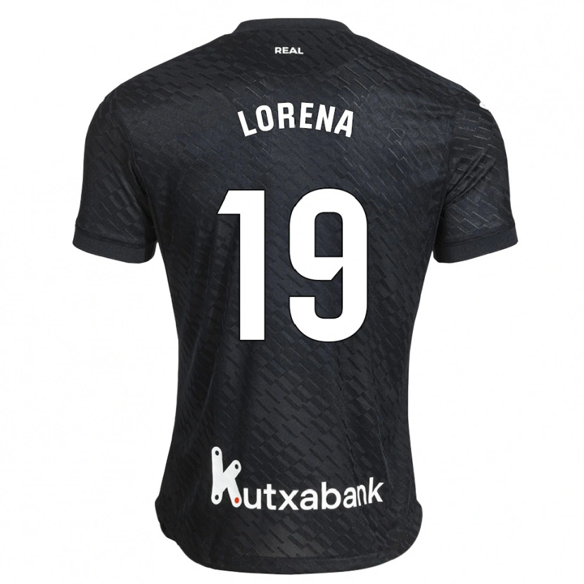 Danxen Børn Lorena Navarro Domínguez #19 Sort Hvid Udebane Spillertrøjer 2026/27 Trøje T-Shirt