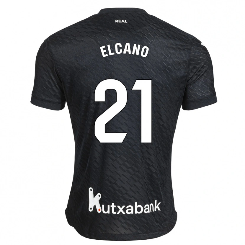 Danxen Børn Markel Elcano #21 Sort Hvid Udebane Spillertrøjer 2026/27 Trøje T-Shirt