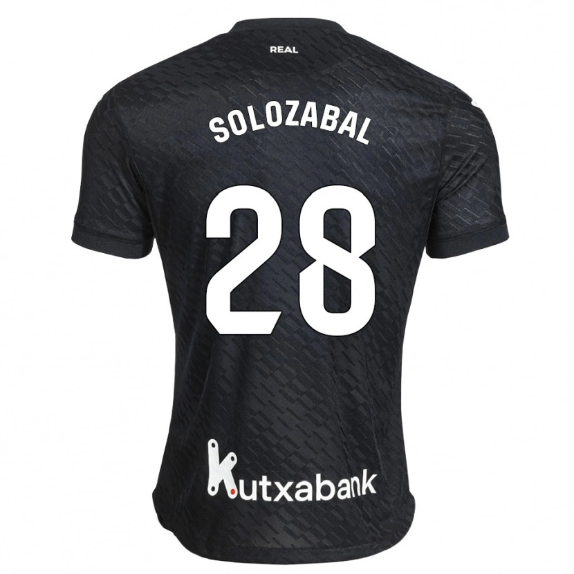Danxen Børn Malen Solozabal Ibarra #28 Sort Hvid Udebane Spillertrøjer 2026/27 Trøje T-Shirt
