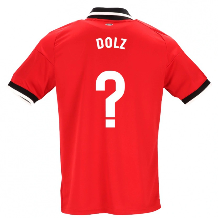 Danxen Børn Marc Dolz #0 Sort Hvid Rød Udebane Spillertrøjer 2026/27 Trøje T-Shirt