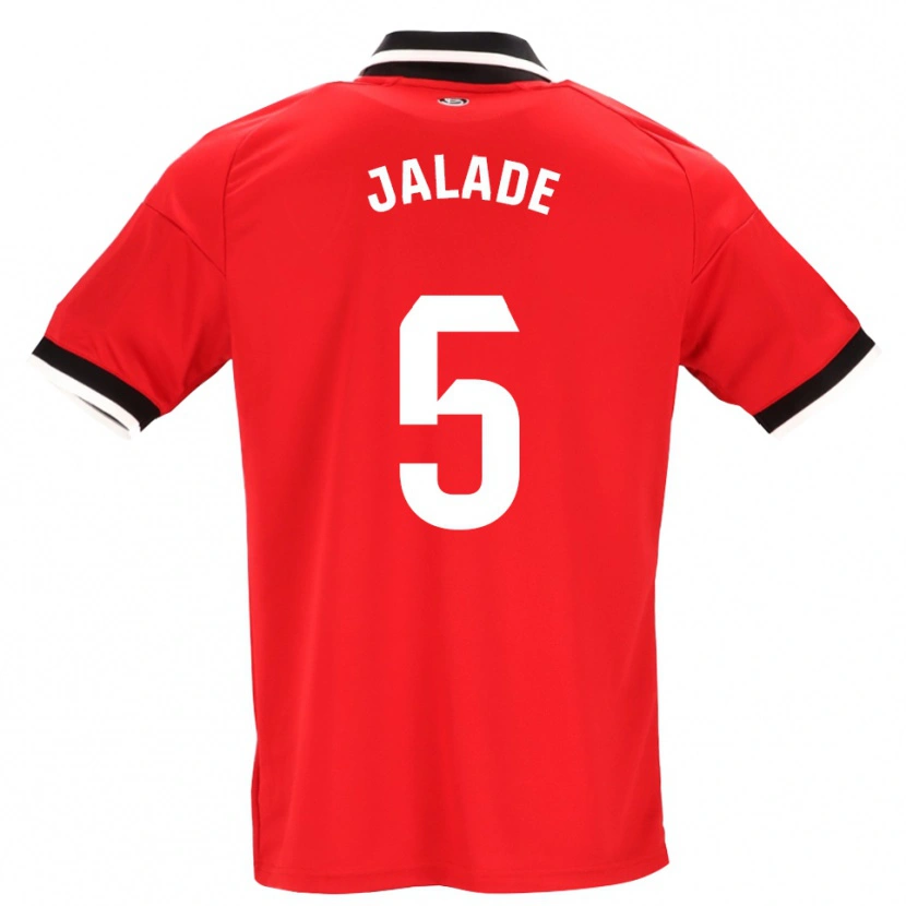 Danxen Børn Robert Jalade #5 Sort Hvid Rød Udebane Spillertrøjer 2026/27 Trøje T-Shirt