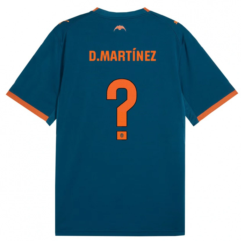 Danxen Børn David Martínez #0 Stålblå Orange Udebane Spillertrøjer 2026/27 Trøje T-Shirt