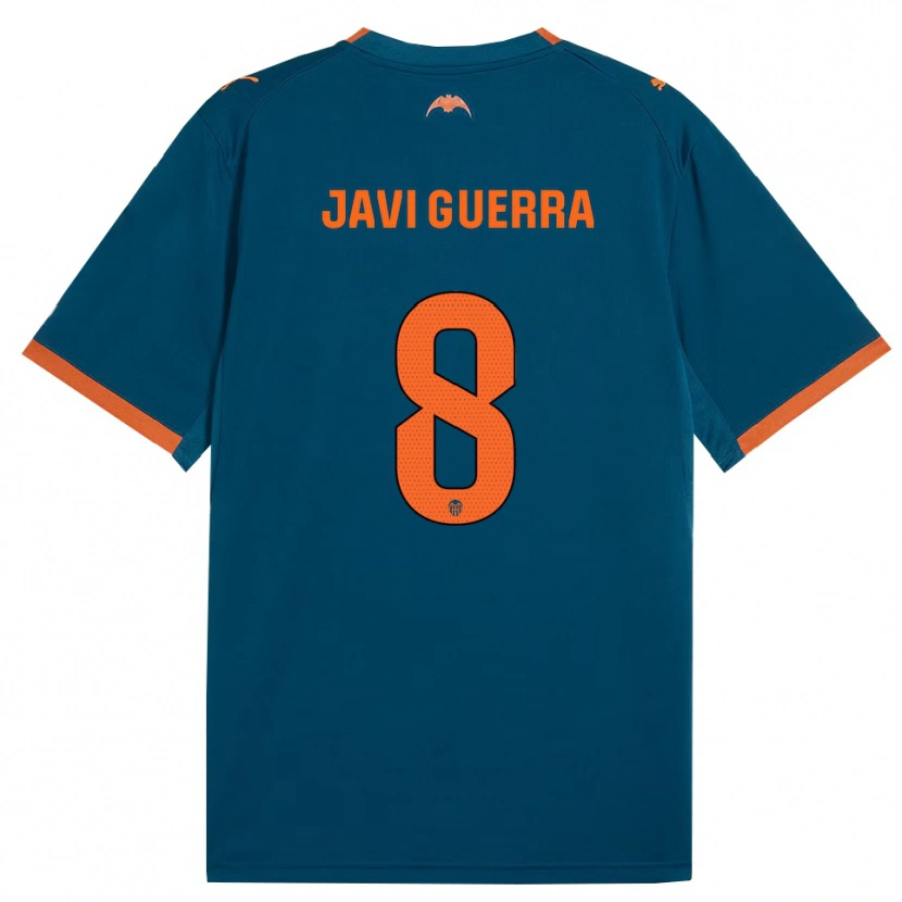 Danxen Børn Javi Guerra #8 Stålblå Orange Udebane Spillertrøjer 2026/27 Trøje T-Shirt