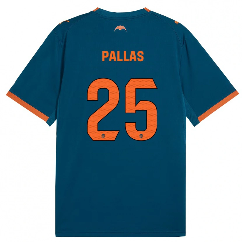 Danxen Børn Nerea Pallas #25 Stålblå Orange Udebane Spillertrøjer 2026/27 Trøje T-Shirt