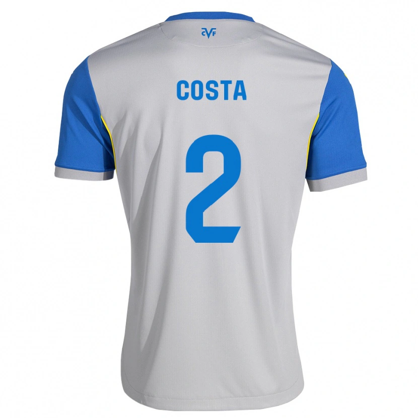 Danxen Børn Logan Costa #2 Dodgerblå Grå Udebane Spillertrøjer 2026/27 Trøje T-Shirt