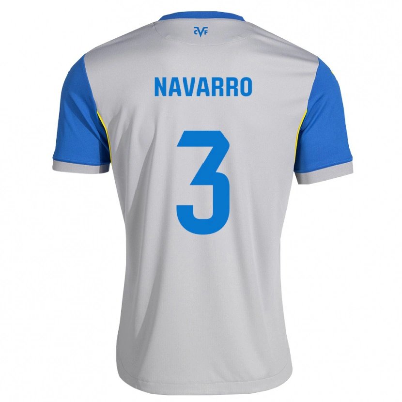 Danxen Børn Pablo Navarro #3 Dodgerblå Grå Udebane Spillertrøjer 2026/27 Trøje T-Shirt