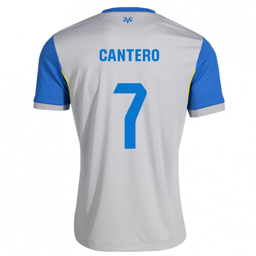 Danxen Børn Dani Cantero #7 Dodgerblå Grå Udebane Spillertrøjer 2026/27 Trøje T-Shirt