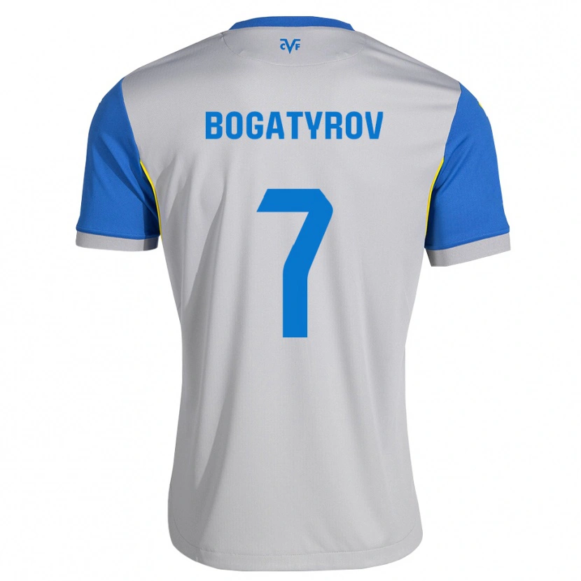 Danxen Børn Vladyslav Bogatyrov #7 Dodgerblå Grå Udebane Spillertrøjer 2026/27 Trøje T-Shirt